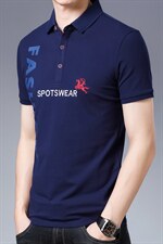 保罗polo衫男2023夏季新款潮流刺绣翻领上衣宽松黑色商务体图片