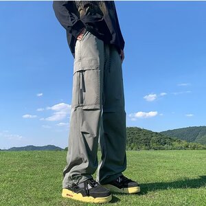 冲锋裤休闲裤机能工装男士春秋季新款直筒宽松休闲裤子MK7003 P46图片
