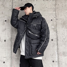 克莱因蓝羽绒服男大鹅绒面包服情侣短款外套AW3112P378限428，男装羽绒服，电商A089-1