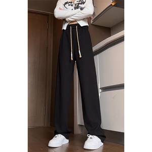 特批P40无差价24春季设计肌理感休闲裤男痞帅宽松阔腿直筒裤K1322图片