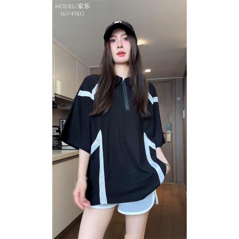 抖音品质！重磅夏季美式冰丝POLO衫男潮流宽松短袖XP2405-P45控68图片