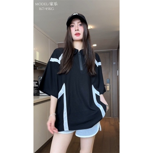 抖音品质！重磅夏季美式冰丝POLO衫男潮流宽松短袖XP2405-P45控68图片