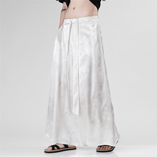 2025新中式马面裤汉服龙纹冰丝阔腿裤电商A057-K375-P55，男装民族服装，电商A057B