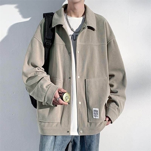 25春新舒适休闲单排扣贴标高级感青年百搭夹克上衣外套男J501-P70图片