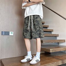 K5038/特P32夏季新品迷彩工装短裤男夏季直筒扎染五分休闲中裤，男装牛仔裤，电商A141