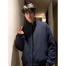 高品质春装新款老钱风美式高街解构立领棒球服飞行夹克休闲外套潮，男装夹克，电商A486