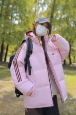 已注册拼三条杠面包服宽松情侣男女羽绒棉连帽棉衣C408M1239P100，男装棉衣，电商C408(原B339-1)
