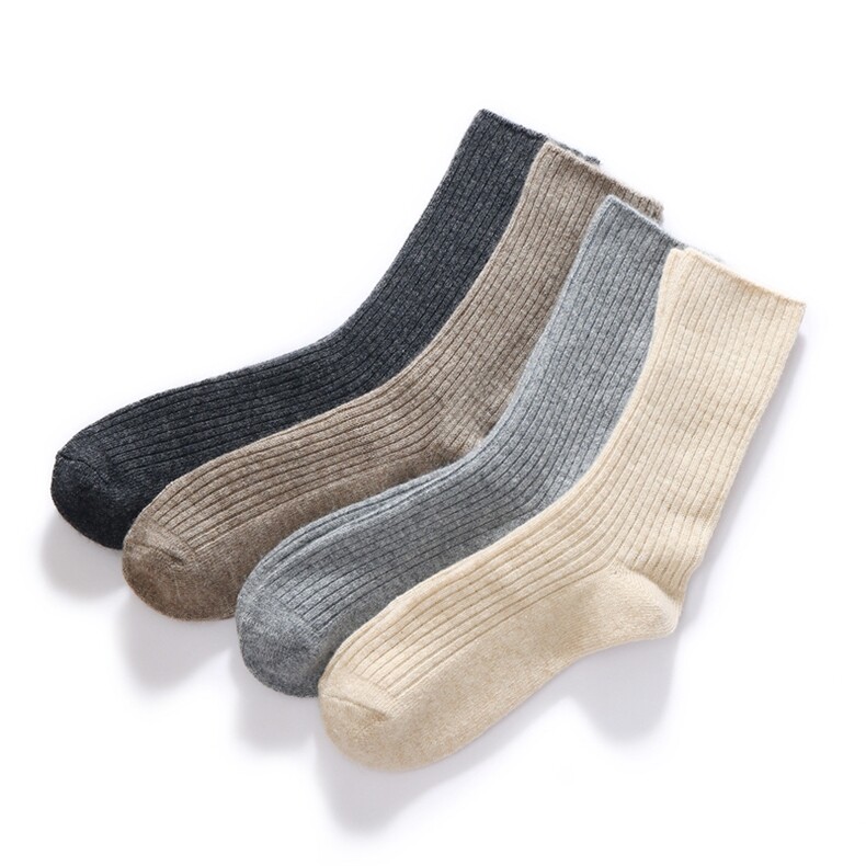 2025年冬季时尚百搭通勤简约抽条长筒袜，袜子，绒织韵羊绒