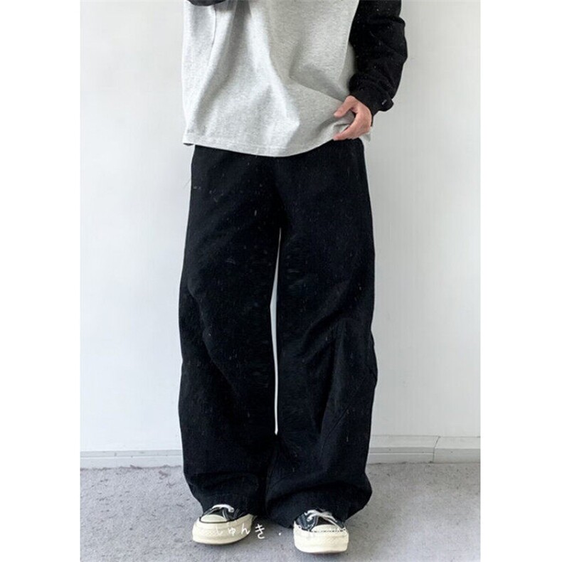 春秋款复古水洗宽松直筒休闲裤男女日系阔腿裤工装长裤潮K115,男装休闲裤,星座1116A（原606A-3）