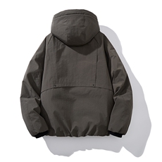 男士短款纯色连帽羽绒服外套D213-M375-P370，男装羽绒服，电商D213