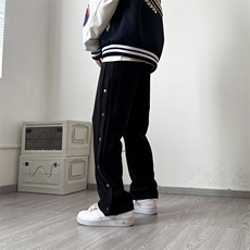 2026春夏排扣裤子男卫裤休闲裤高街运动裤insXZ211-1-K2310-P65，男装休闲裤，星座211-1