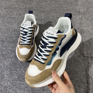 2024爆米花老爹鞋男鞋春夏透气冰丝网运动休闲鞋潮，男鞋运动鞋，黄金折扣鞋