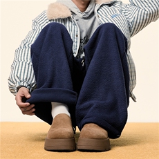 冬季潮流情侣可爱小狗保暖摇粒绒宽松卫裤B315-K884-P65控88，男装休闲裤，电商B315
