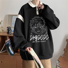 电商DSA028-PLCTV208P5065棉新款港风长袖POLO衫男，男装Polo衫，电商A028