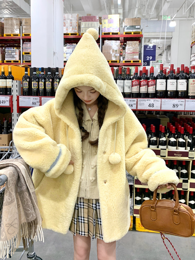 【现货】数据好皮毛一体外套P225-K328，女装棉衣/棉服，浙宝128A