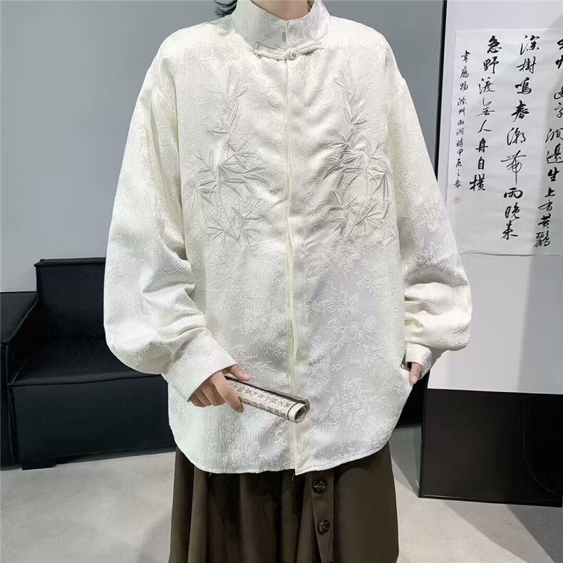 男士新中式风长袖衬衫LC132P42,男装衬衫,星座1116-2