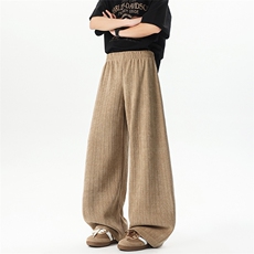 8XL-M麦穗纹雪尼尔阔腿裤男垂感休闲直通裤特大码卫裤K992P50控68，男装休闲裤，电商D206-1