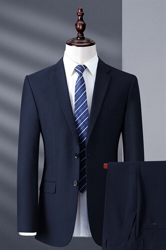 2023秋季中老年服装西服纯色西服套装休闲西服西裤MNSA8601-P230，男装西服套装，电商B212（原钱塘6029）