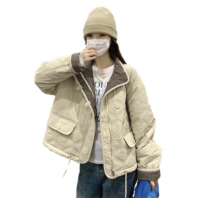 现货2025冬季新款绗棉正反两穿休闲外套203-8818-P175-K268,女装棉衣/棉服,浪娴服饰