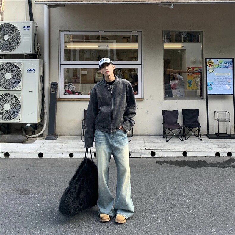 【已出大货】DJK5528-P80美式短款牛仔外套男秋冬季夹克机车外套,男装夹克,星座603-2