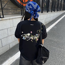 万针全刺绣工艺抖音得物高品质260克重磅纯棉双纱美式高街短袖T恤，男装T恤，电商A486