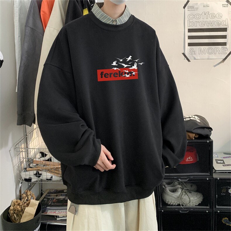 特P25控48秋冬新款男士圆领卫衣宽松休闲日常百搭上衣WQ2431,男装卫衣,电商B370