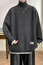 78590-P50高领毛衣男士秋冬季加厚新款内搭打底针织衫男生外套，男装T恤，电商D310B