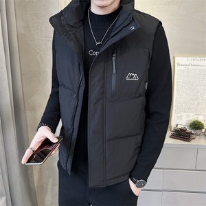 短款立领羽绒马甲男休闲日系面包服保暖外套马甲背心M9823-P100图片