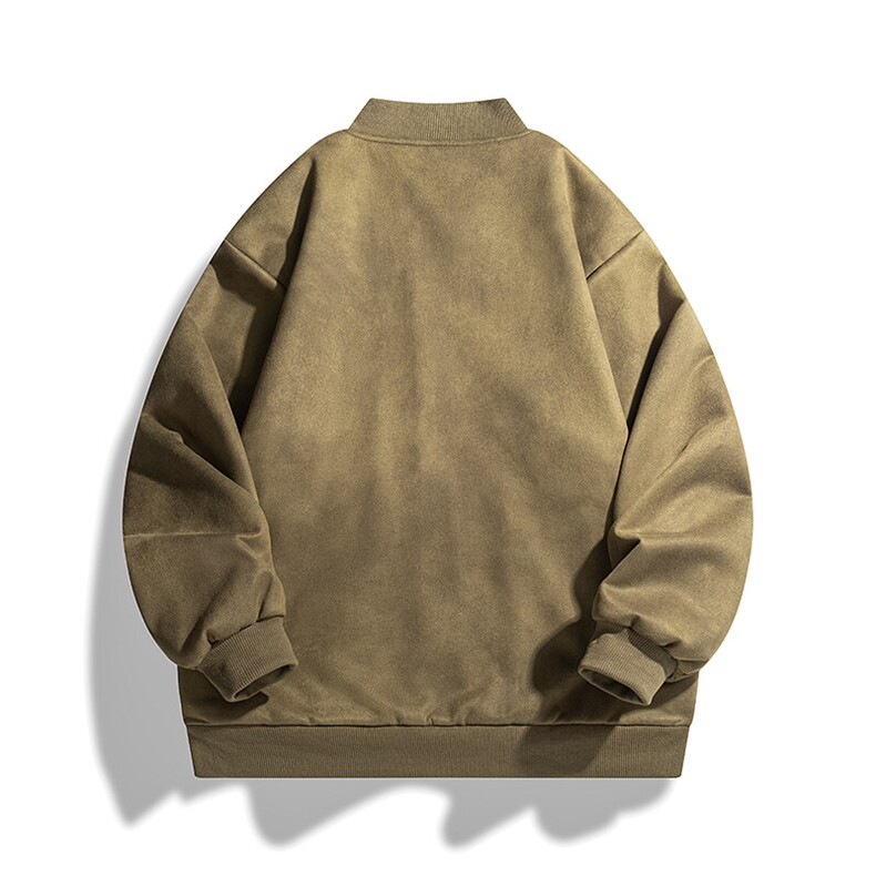 25春鹿皮绒复古棒球领夹克美式飞行服外套无差价P80(不低于118),男装夹克,星座1504（原917）