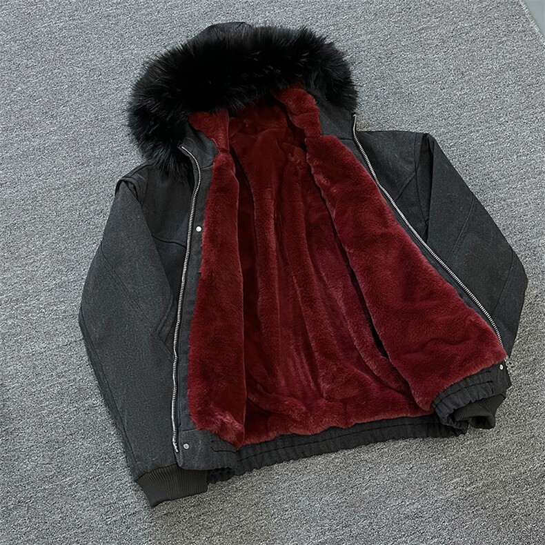 网图慎用品质版连帽加绒可脱卸毛领棉服棉衣XZ212-QW2707-P190,男装棉衣,星座212