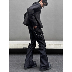 2025新款黑色宽松休闲裤，女装牛仔裤，星座506A