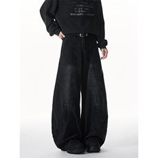 结构拼接水洗牛仔裤秋季潮牌设计k113p50控88，男装牛仔裤，星座1011-1