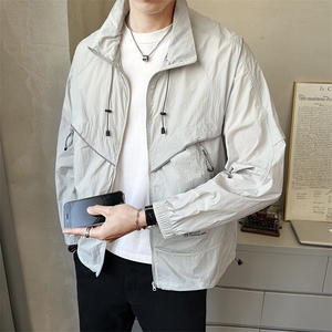 简约设计拼接拉链纯色防晒衣薄款夹克外套FS2551-P95图片