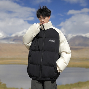 现货 抖音得物可供视频 三防加厚羽绒拼接棉衣外套面包棉服 86623图片