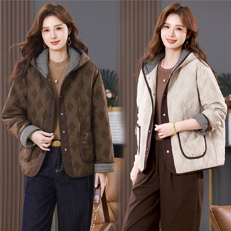2025年冬季休闲棉服，女装棉衣/棉服，悦见她