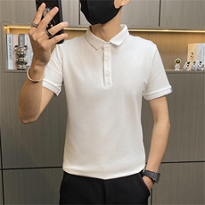 PL913-P40短袖男款polo衫2新款简约纯色半袖t恤帅气百搭带领，男装T恤，电商D310B-1