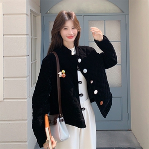 小众设计丝绒棉衣2C093-6659-P195-K298图片