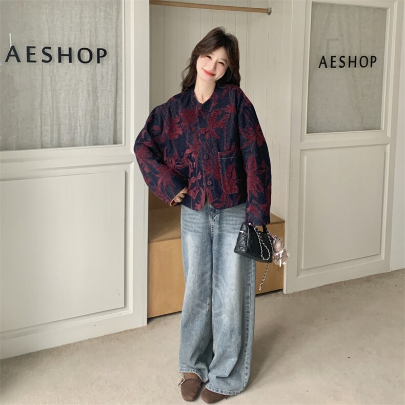 定制高级牛仔提花面料612-P175-288-牛仔上衣外套,女装短外套,2C275