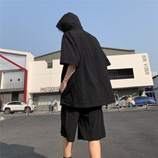 夏季新款短裤短袖冰丝套装W64P60，男装牛仔裤，星座1116-2
