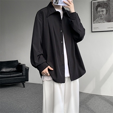 春秋男士衬衫外套韩版休闲长袖衬衫打底西装领四季可穿衬衫P45，男装T恤，电商B319