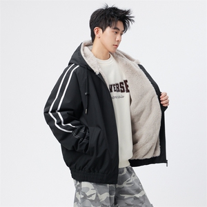 自家图有视频 加绒毛领棉衣冬季新款座山雕连帽派克棉服M2556p88图片