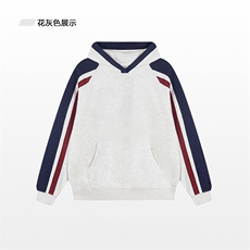 藏青色拼白灰