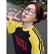 夏季美式高街重磅纯棉三条杠织带插肩撞色男女短袖T恤CZ96-特P25，男装T恤，电商A486