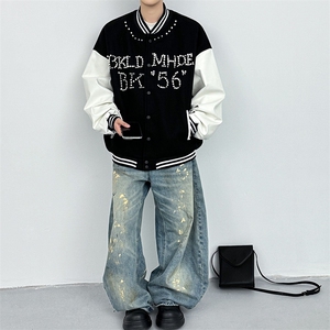 现货 春秋美式复古夹克男棒球服外套潮牌JK0656-P73图片