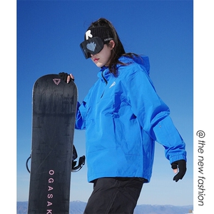 冬新大码户外中性防水滑雪服男女加绒内里情侣款套头外套M79-P120图片