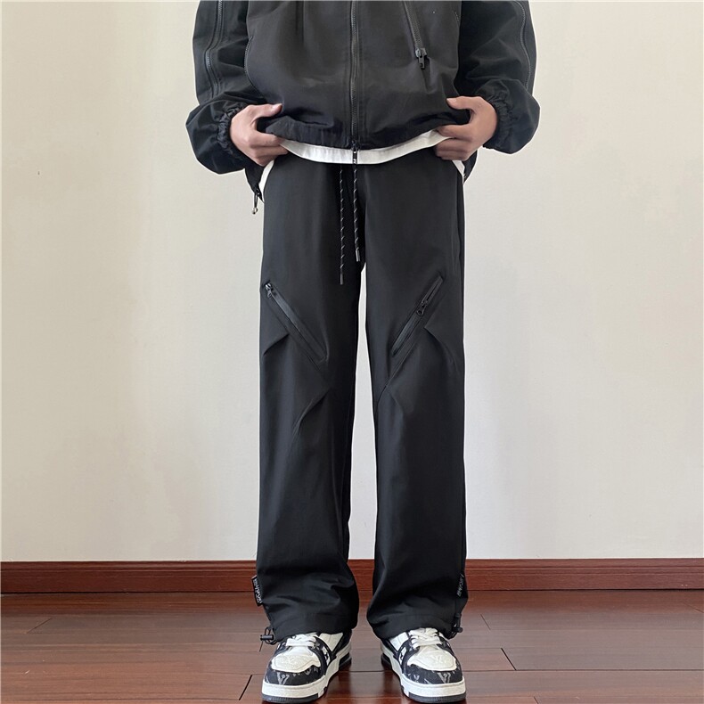 抖音品质机能拉链褶皱冲锋裤K23549-P50控68加绒K23549JR-P60控78,男装休闲裤,电商B315