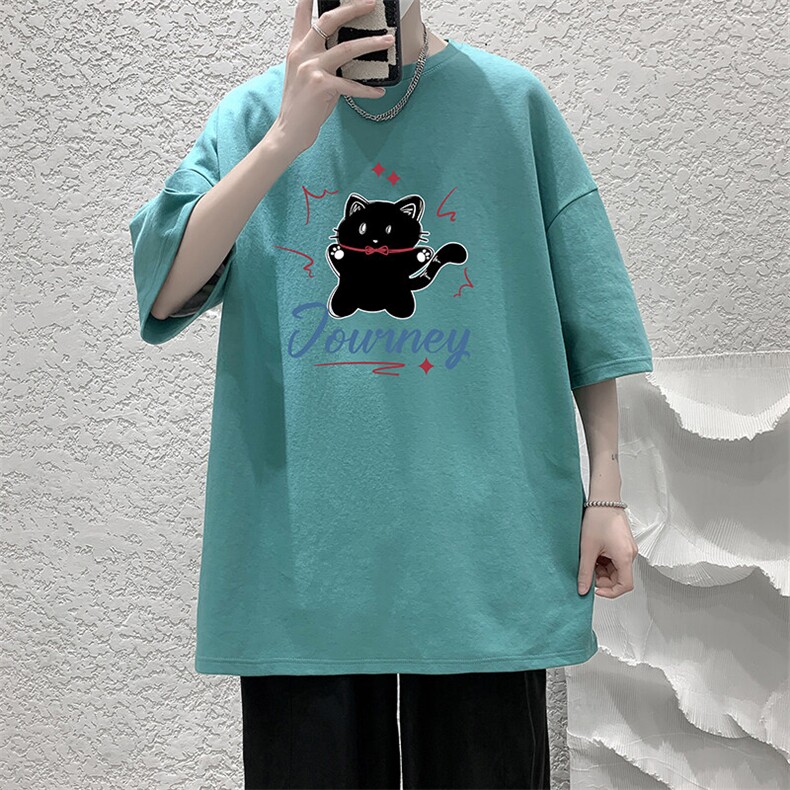 230g重磅纯棉短袖t恤男大码半袖半截袖 DX17412-P20图片
