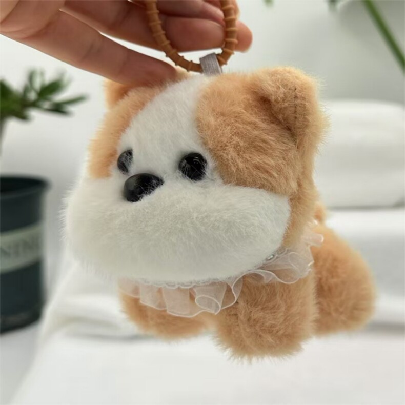 小奶狗柴犬	网红挂件多种类玩偶小型可爱钥匙扣抛洒搞怪，麦田娃娃