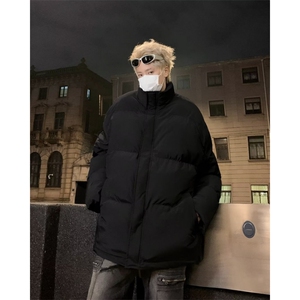 棉服男冬季美式复古连帽棉衣外套加绒加厚连帽棉袄潮丝棉M223/P98图片