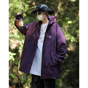 山系机能ins户外女外套潮复古防风冲锋衣宽松男夹克 W9262图片